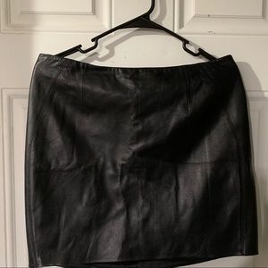 Hot Leather Black Mini Skirt by Anne Klein.